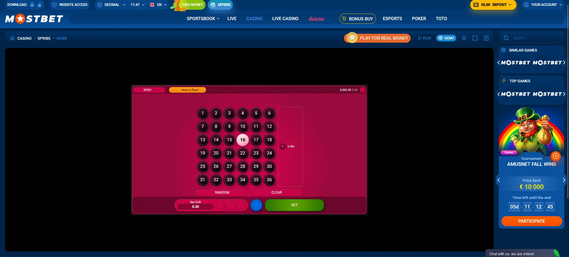 Lotteries Mostbet