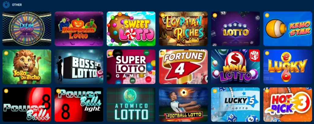 Other Lottery Games on Mostbet