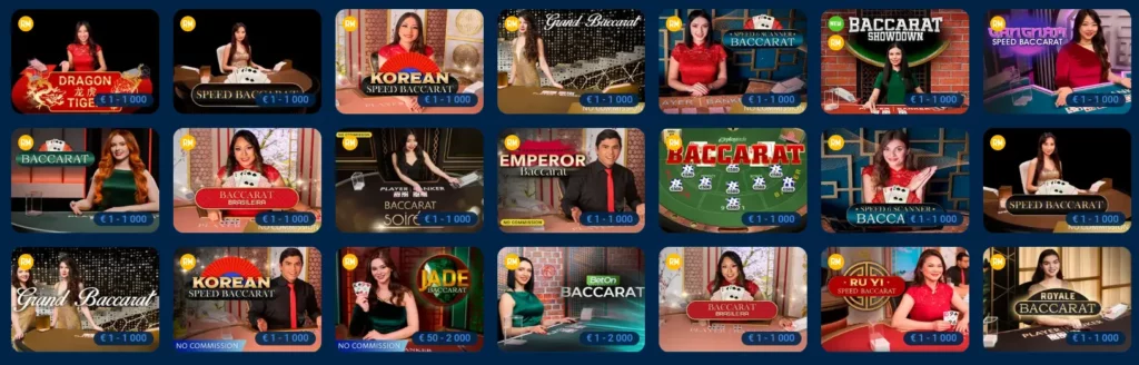 PlayTechLive Baccarat on Mostbet