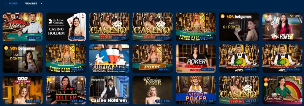 Poker at Mostbet