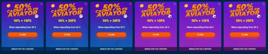 Second Deposit Bonuses