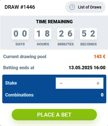 TOTO betting menu