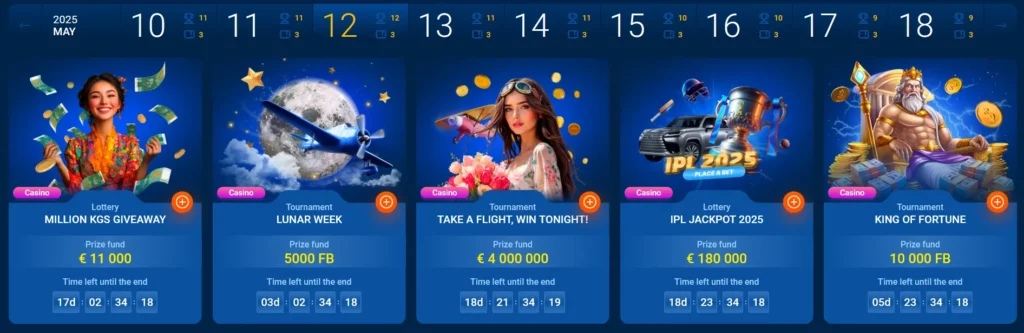 Tournaments on Mostbet