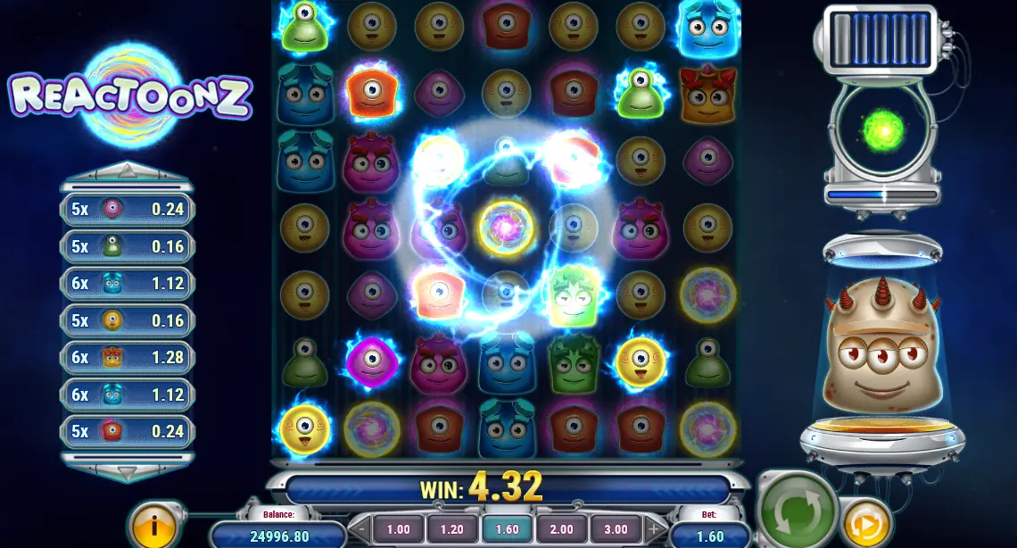 How to Start Playing Reactoonz on Mostbet