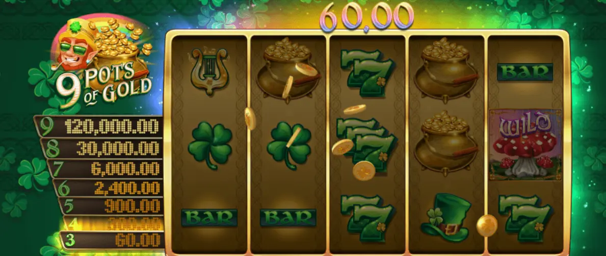 Symbols and Payouts 9 Pots of Gold